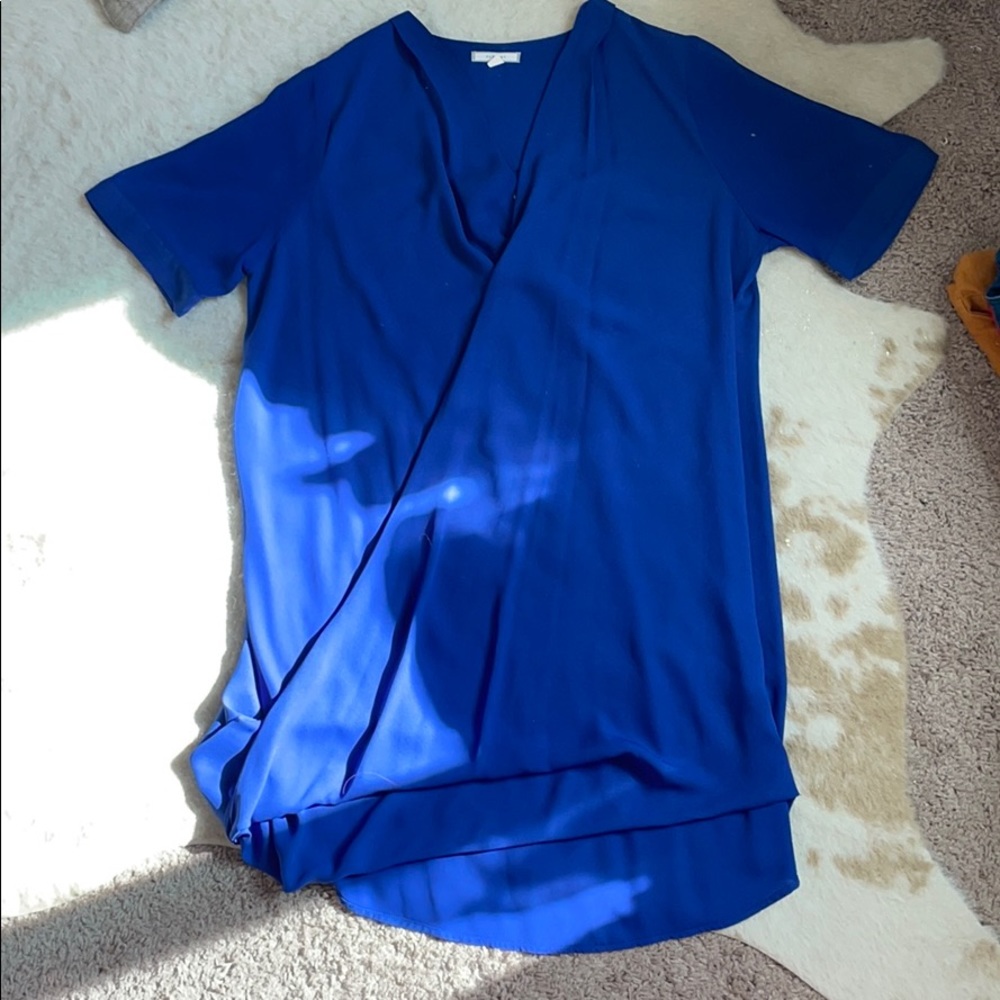 Royal blue wrap tunic